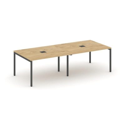 Стайл Проджект Стол переговорный SN-4P.SPRG-043 Тиквуд Светлый/Металл Антрацит 2760*1180*750