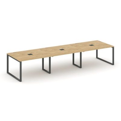 Стайл Проджект Стол переговорный SN-6O.SPRG-054 Тиквуд Светлый/Металл Антрацит 4740*1180*750
