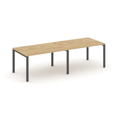Стайл Проджект Стол переговорный SN-6P.SPRG-013.3 Тиквуд Светлый/Металл Антрацит 2760*980*750