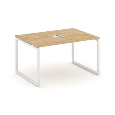 Стайл Проджект Стол переговорный SN-4O.SPRG-002 Тиквуд Светлый/Металл Белый 1180*980*750