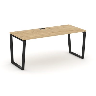 Стайл Проджект Директ Стол письменный SN-6T2.SR-025.M Тиквуд Светлый/Металл Черный/Заглушка Металл Ч
