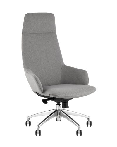 Кресло руководителя TopChairs Bow в ткани серый
