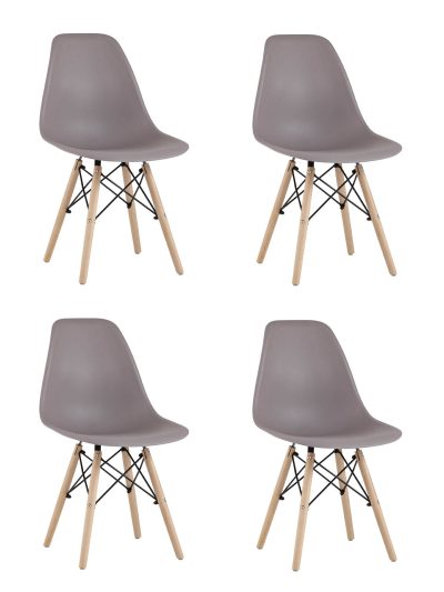 Стул Eames Style DSW темно-серый x4 (разборный каркас)