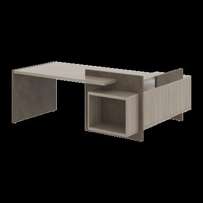 Стол СФ-531211 Дрифтвуд /Бетон чикаго темно-серый 2000х1798х840 WOOD&STONE