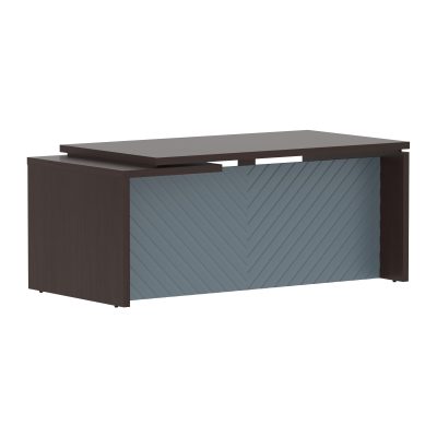 Стол руководителя TLCT 189(Пр) Венге Магия Z/Серо-голубой 1800х900х750 TORR LUX