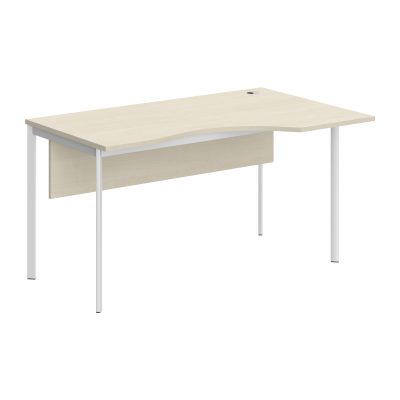 Стол эргономичный СА-2SD(Пр) Клен*/Белый 1400х900х755 IMAGO-S