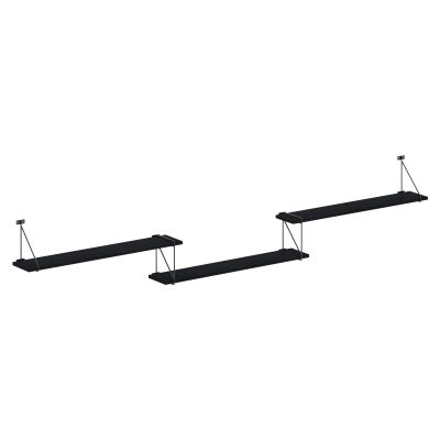 Полка с полкодержателями SH3-ROD/BAR Дуб Юкон Модерн 2380х166х392 COFFEE