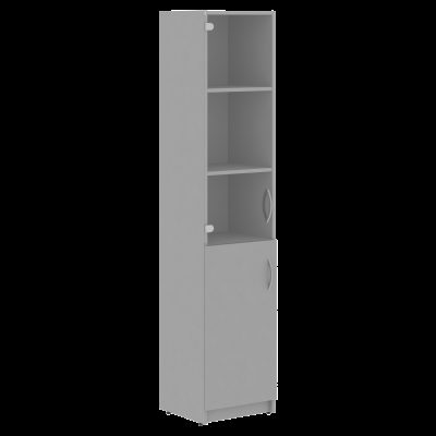 Шкаф колонка комбинированная SR-5U.2(Л) Серый 386х375х1815 SIMPLE