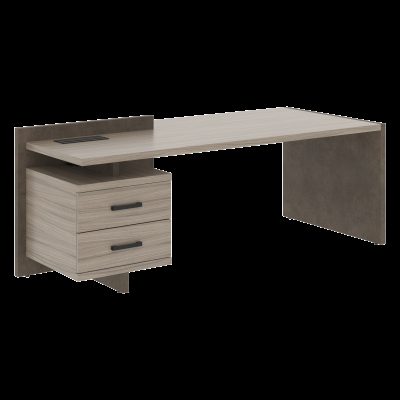 Стол СФ-531301 Дрифтвуд \Бетон чикаго тем\Графит 2200х961х840 WOOD&STONE