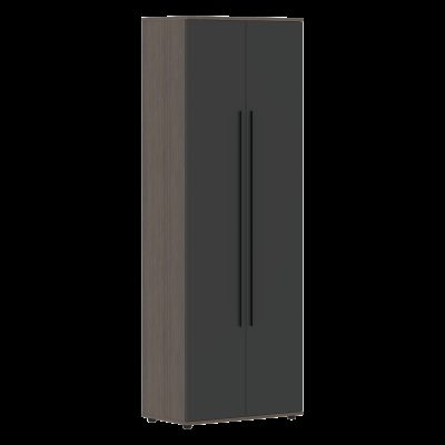 Шкаф высокий широкий VHCS 80.1.1 Яшма черный/Дуб Сильвер 800х450х2273 VELION