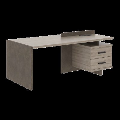 Стол СФ-531312 Дрифтвуд \Бетон чикаго тем\Графит 2000х961х840 WOOD&STONE