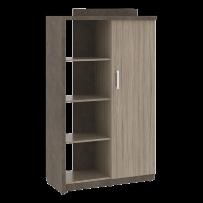 Шкаф СФ-534172 Бетон чикаго тем F187 ST9/Дрифтвуд H3090 ST22 1037х454,5х1770 WOOD&STONE
