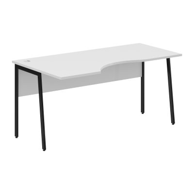 Стол прямой СА-1P(Л) Белый/Черный 1600х900х755 IMAGO PLUS