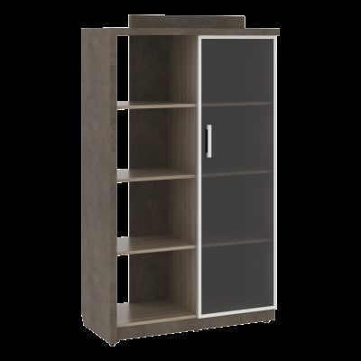 Шкаф СФ-534182 Бетон чикаго тем F187 ST9/Дрифтвуд H3090 ST22 1037х454,5х1770 WOOD&STONE