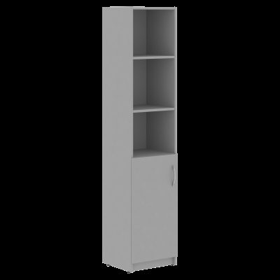 Шкаф колонка с глухой малой дверью SR-5U.5(Л) Серый 386х375х1815 SIMPLE