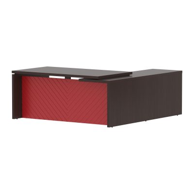 Стол руководителя TLCT 1820(Л) Венге Магия Z/Красный 1800х2000х750 TORR LUX