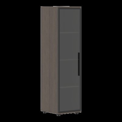 Шкаф со стеклянной дверью VMCS 40.2.1(Л) Дуб Сильвер 400х450х1537 VELION