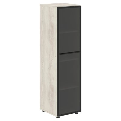 Шкаф колонка со стеклянной дверью LMC 40.2(Пр) Сосна Эдмонт 400х430х1517 LOFTIS