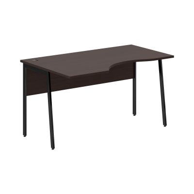 Стол прямой СА-2P(Л) Венге Магия/Черный 1400х900х755 IMAGO PLUS