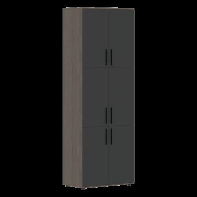 Шкаф высокий широкий VHCS 80.8.1 Яшма черный/Дуб Сильвер 800х450х2273 VELION