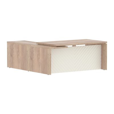 Стол руководителя TLCT 1820(Пр) Дуб Каньон Z/Латте 1800х2000х750 TORR LUX