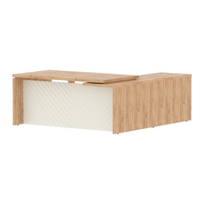 Стол руководителя TLCT 1820(Л) Дуб Бофорд Z/Латте 1800х2000х750 TORR LUX