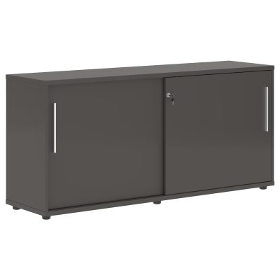 Шкаф низкий с дверьми купе ELC 1643 Мокко/Белый/Мокко 1606х430х750 EDIS