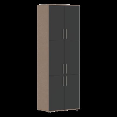 Шкаф высокий широкий VHCS 80.8.1 Яшма черный/Кобра 800х450х2273 VELION