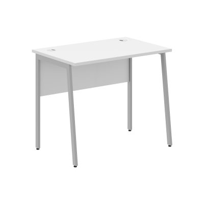 Стол прямой СП-1.1P Белый/Алюминий 900х608х755 IMAGO PLUS
