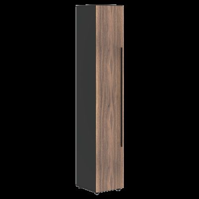 Шкаф высокий узкий VRHCS 40.1 Американский орех/Яшма черный 400х430х2253 VELION VENEER