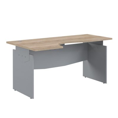 Стол письменный эргономичный OCET 169(Л) Дуб Сонома светлый/Металлик OFFIX NEW