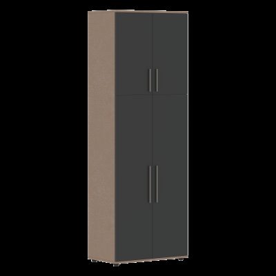 Шкаф высокий широкий VHCS 80.3.1 Яшма черный/Кобра 800х450х2273 VELION