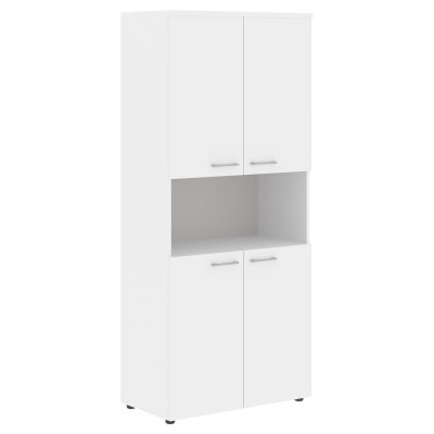 Шкаф с 2-мя комплектами глухих малых дверей и топом XHC 85.4 Белый 856х432х1955 XTEN