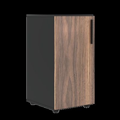 Шкаф низкий узкий VRLCS 40.1 Американский орех/Яшма черный 400х430х781 VELION VENEER