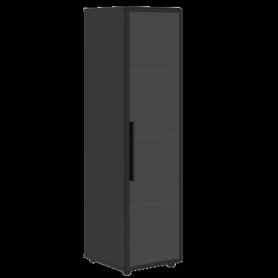 Шкаф со стеклянной дверью VRMCS 40.2(Пр) Яшма черный 400х450х1517 VELION