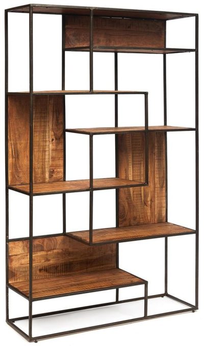 Стеллаж Secret de Maison Сталл/Stall (мод. G05717) массив акации/металл, 115х35х190см, коричневый/черный