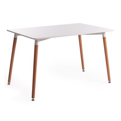 Стол Джон/John (мод.T1001) МДФ/дерево, 120х80х75см, белый/натуральный