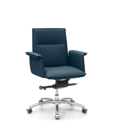 Кресло Лео H ML экокожа премиум / синяя CN1128