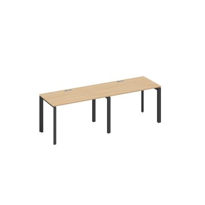 Рабочая станция (2х120) на металлокаркасе А4.05 натуральный дуб / металлокаркас антрацит